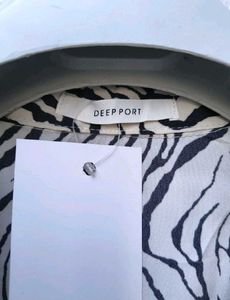 Korean Pintrest Stylish Zebra Print Button-Up Shir