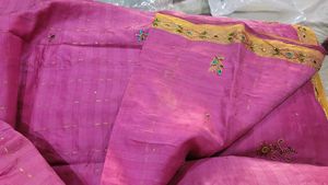 Handwork Kanjeevaram Pink Saree