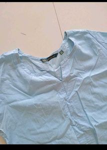 Light Blue Kurta with 3/4 Sleeves