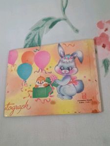 Vintage Autograph Book with 4 antique Car fotos