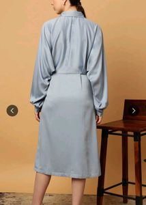 Elegant Blue Shirt Dress