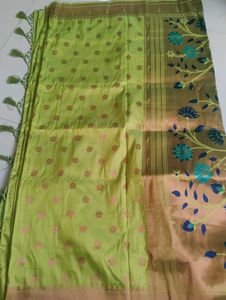 Golden Floral Saree with Blouse