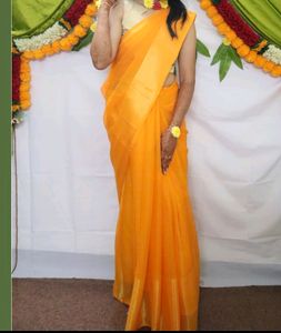Mustard Saree Haldi- Ready