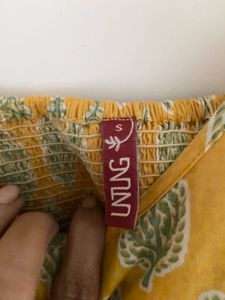 Yellow Printed Bralette Top