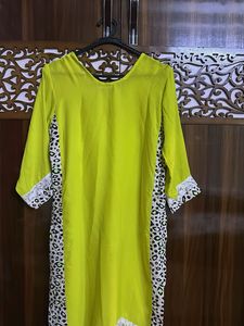 Designer Kurta with White Lace