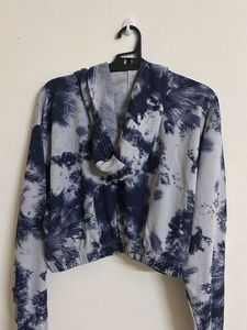 Tie-Dye Cropped Hoodie
