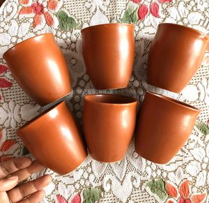 Set of 6 Terracotta Brown kulhad