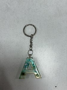 Resin Initial 'A' Keychain