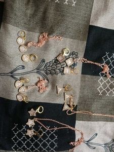 Sparkling Rose Gold Jewelry Set of 5