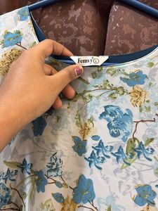 Floral Print Flared Sleeve maxi dress