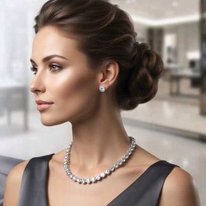 Elegant Choker Necklace &amp; Earring Set