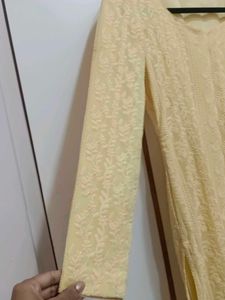 Elegant Yellow Embroidered Kurta
