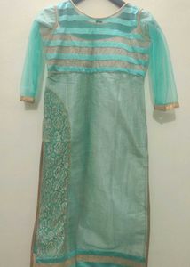 Elegant Teal Embroidered Kurta Set