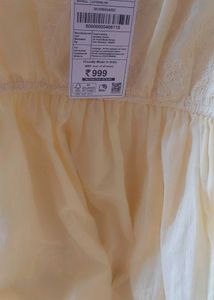 Light Yellow Embroidered Maxi Dress