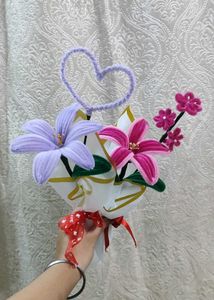 combo Handmade Flower Bouquet with Heart Decor