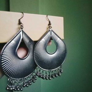 Unique Silver Jhumka Earrings