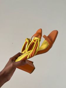 Bright yellow heels