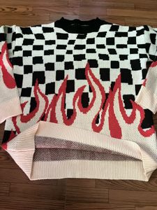 Flame Checkered Sweater🔥🎸