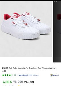 Puma White &amp; Pink Sneakers price dropped