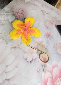 Handmade Yellow Flower Rapunzel keychain