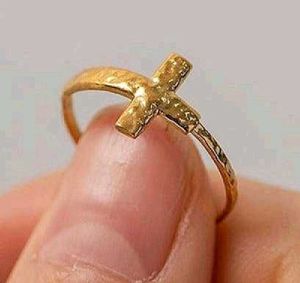 18k Gold Plated Cross Ring