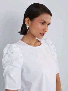 Wardrobe by Westside White Dane Cotton Top