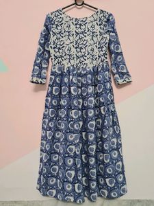 Anouk Blue Flared Kurta