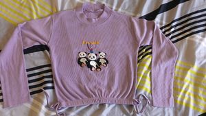 Cute Panda Embroidered Top