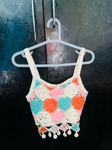 Crochet Heart Crop Top