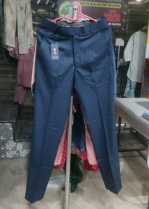 Men's Blue Formal Trousers