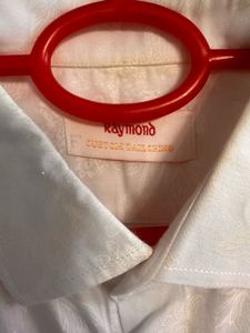 Men's White Textured Dress Shirt