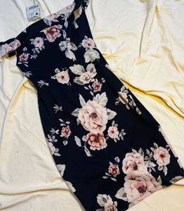 Chic Floral Off-Shoulder Dress
