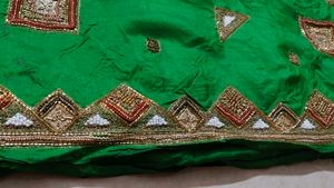 Embellished Green Silk Saree