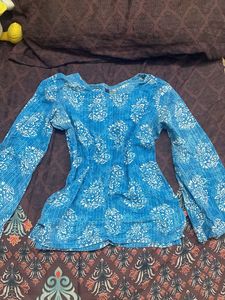 Blue Printed Kurta