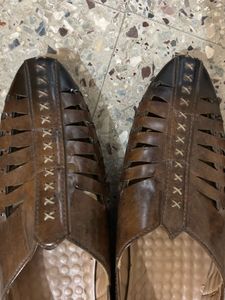 Prolific Brown Ethnic Mojari Shoes