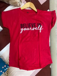 Women’s Red Printed T-shirt