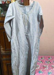 Embroidered Kurti - Silver