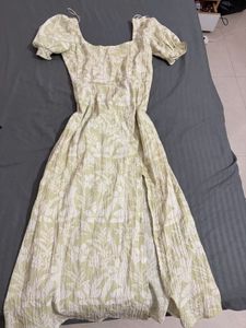 Floral Print Square Neck Dress