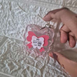 Cute Butterfly lip gloss + blush Keychain