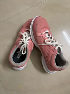 Pink Lace-Up Sneakers