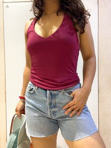Light Wash Denim Cut-Off Shorts