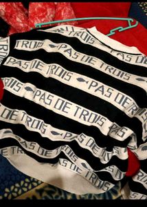 Striped 'PAS DE TROIS' Knit Sweater