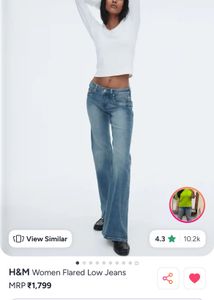 Blue Wash Flare Jeans
