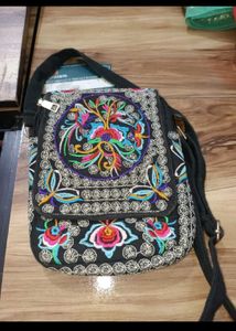 Embroidered Pouch Bag
