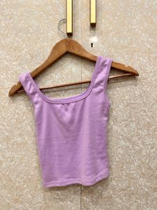 Lavender Cropped Tank Top
