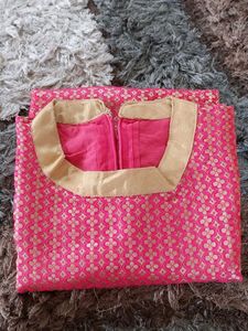 Stunning Pink Brocade Blouse