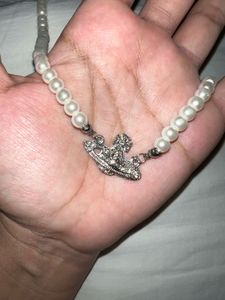 Vivienne Westwood Pearl Necklace with Orb Pendant
