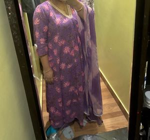 Cotton A Line Kurti Set