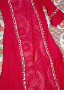Pink Embellished gown with shrug