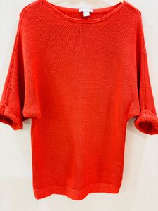 H&amp;M Orange Dolman Sleeve Knit Top